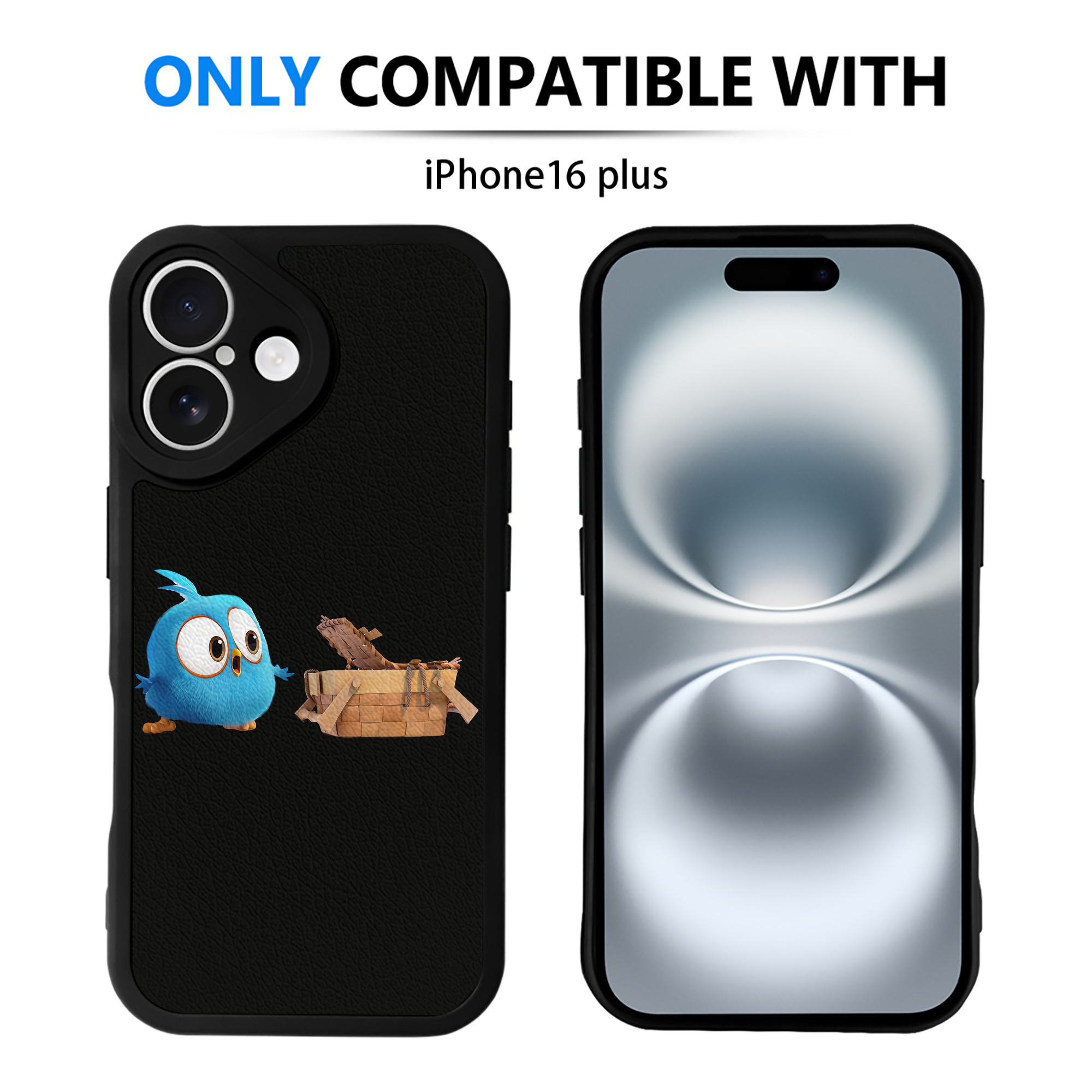 （画像用） Angry Birds アングリーバード 【iPhone 16シリーズ対応】シリコンスマホケース（レザー調） 材質：シリコン